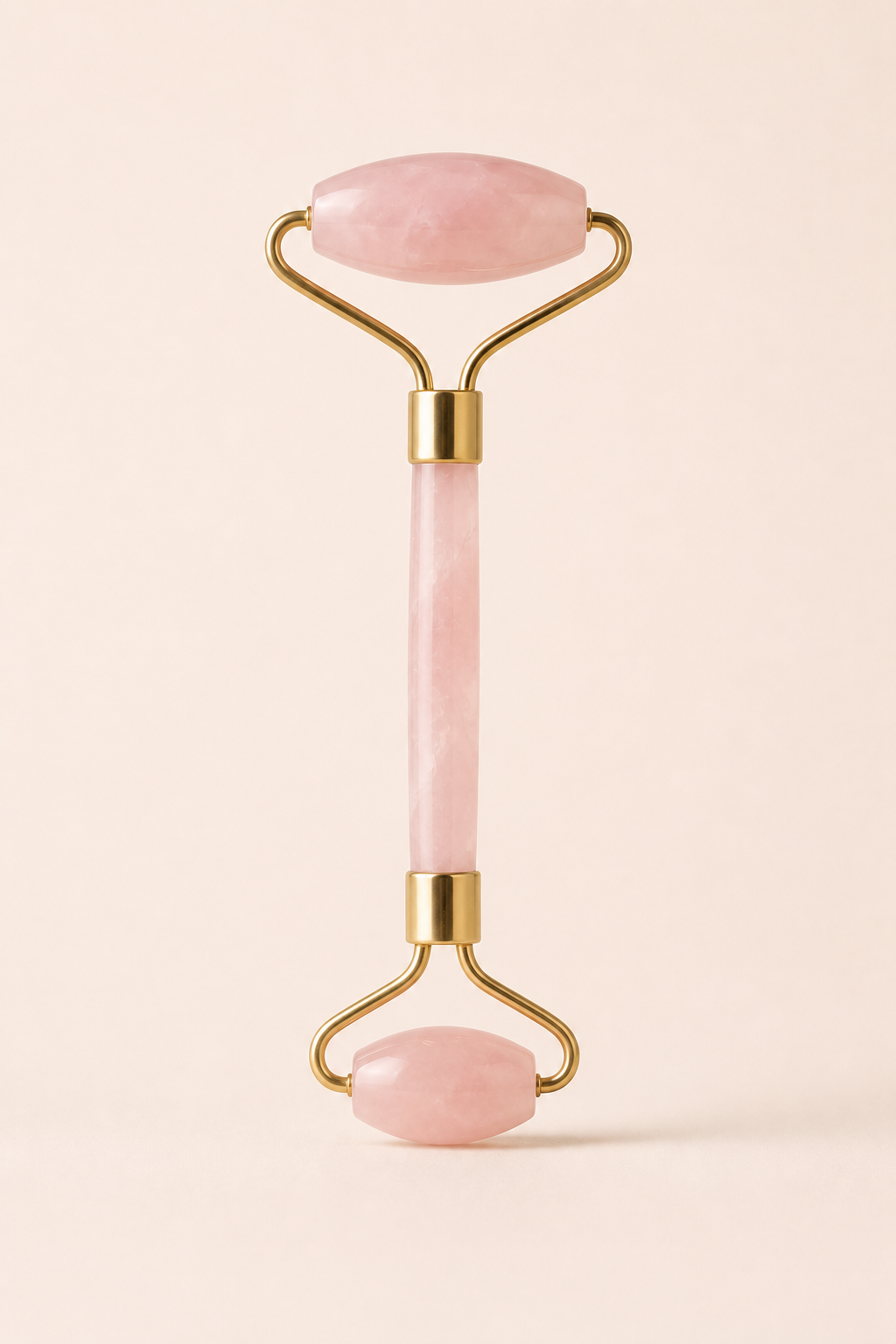 Rolo de Quartzo Rosa Facial Drenagem e Firmeza