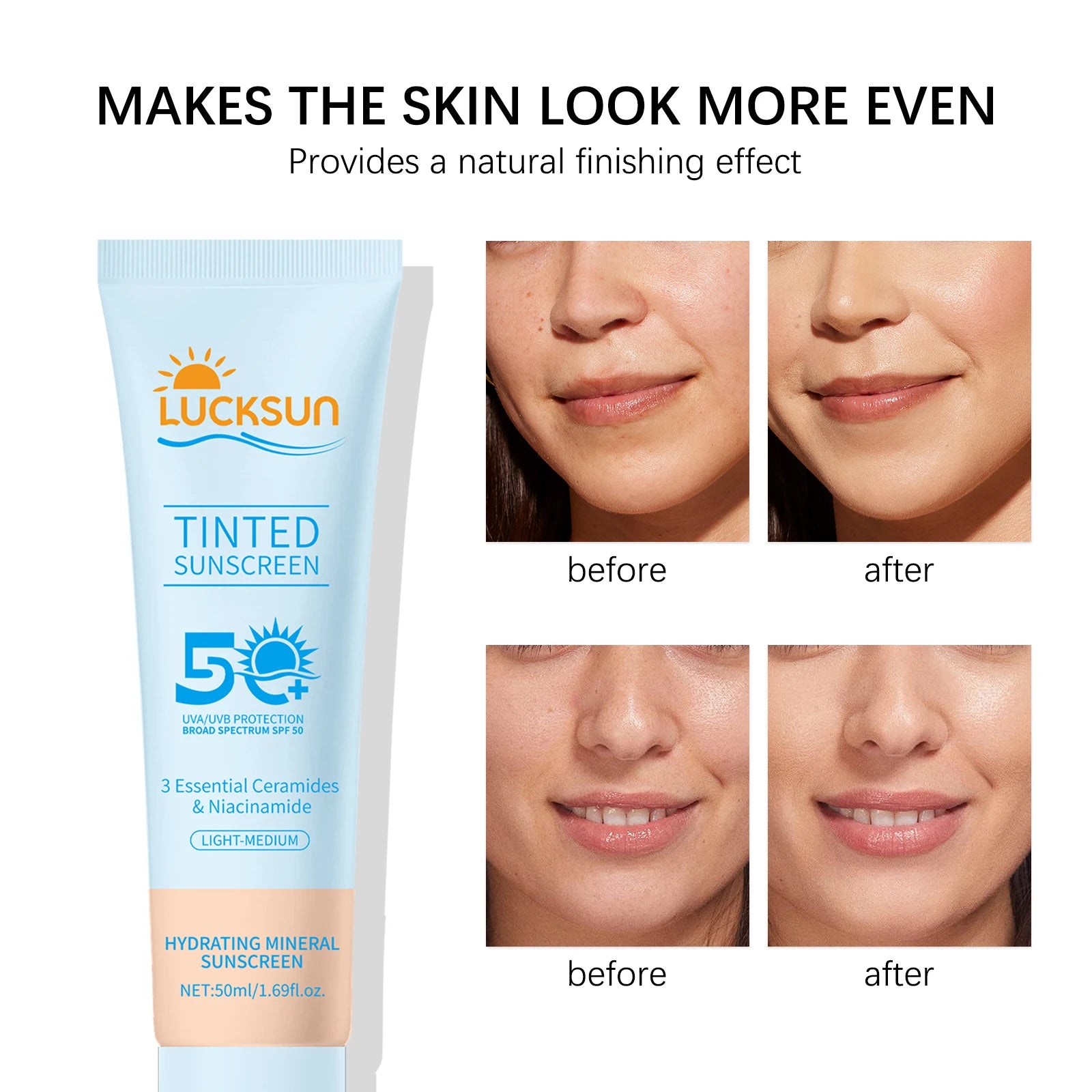 Protetor Solar com Cor SPF50 - frasco
