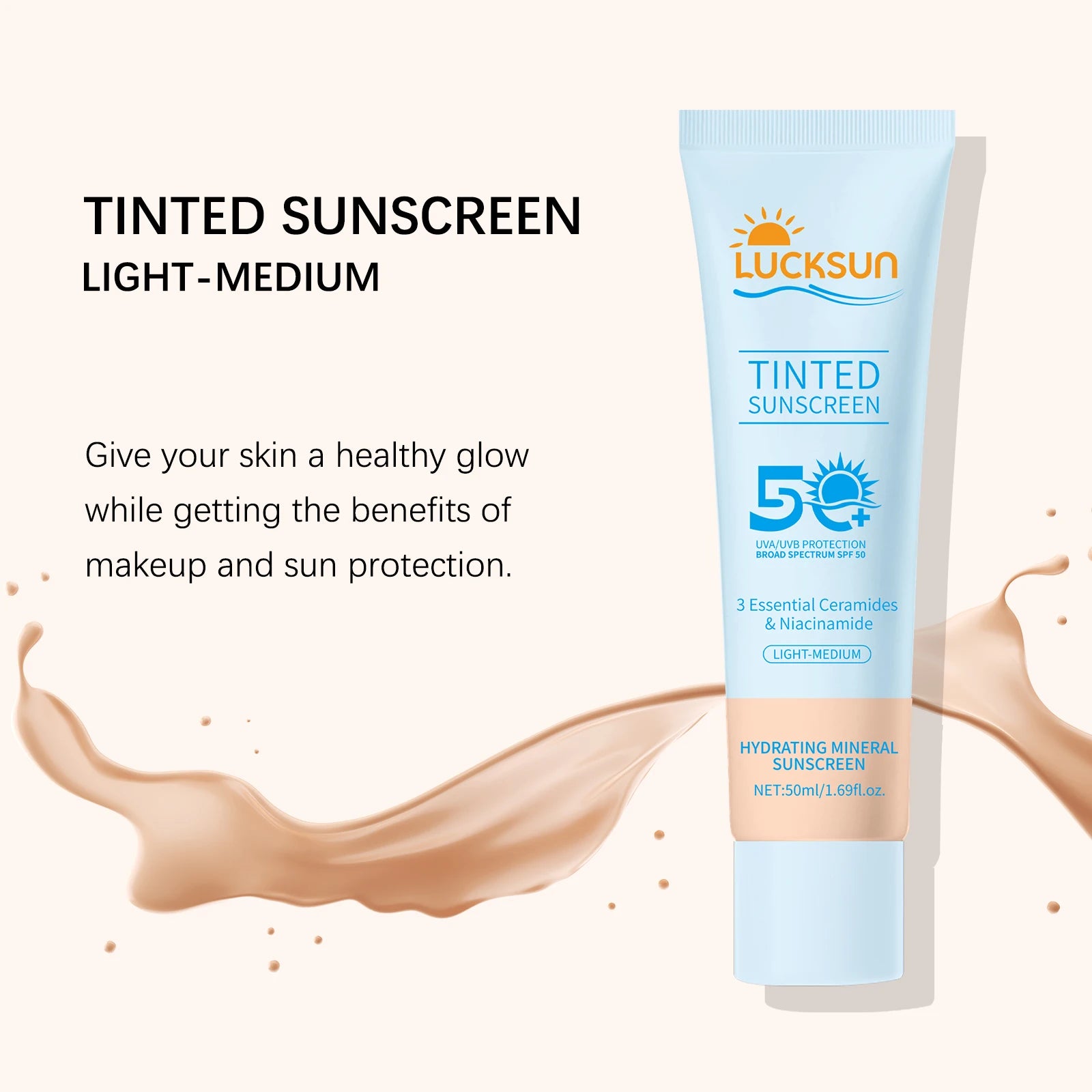 Protetor Solar com Cor SPF50 - embalagem